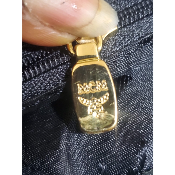 MCM Leather Drawstring Backpack Bag Black - Picture 8 of 10